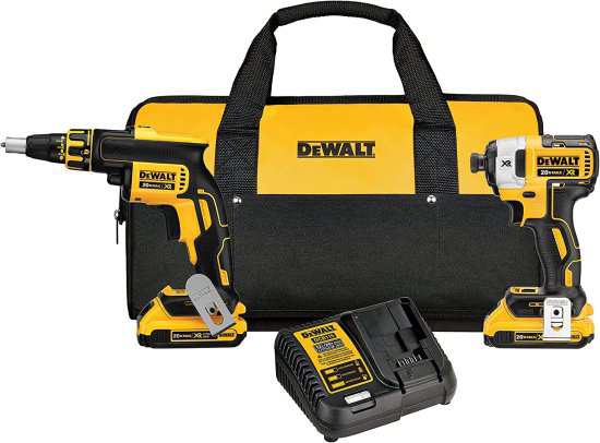 Dewalt デウォルト 20V MAX* XR Drywall Screw Gun & Impact Driver Kit, 2.0-Amp Hour (DCK267D2)の通販は 70,800円