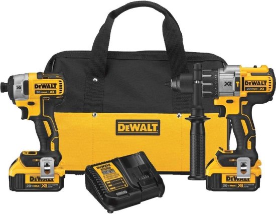 Dewalt デウォルト 20V MAX XR Li-Ion Brushless Hammer Drill & Impact Cordless Tool Combo Kit - DCK299M2 50,580円