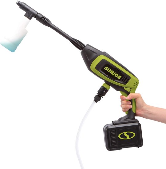 Sun Joe 24V-PP350-LTE 24-Volt iON+ Power Cleaner Kit, Water Siphon Hose, Utility Brush, and more, Portable Cleaning On-The-Go, 350 PSI Max, 0.6_8