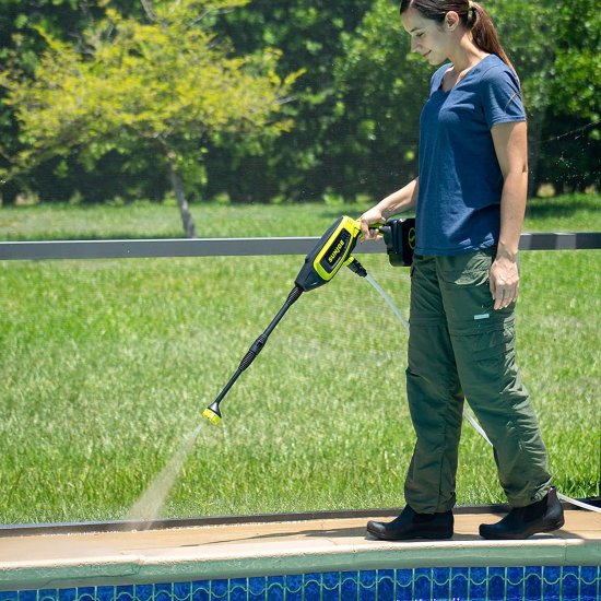 Sun Joe 24V-PP350-LTE 24-Volt iON+ Power Cleaner Kit, Water Siphon Hose, Utility Brush, and more, Portable Cleaning On-The-Go, 350 PSI Max, 0.6_9