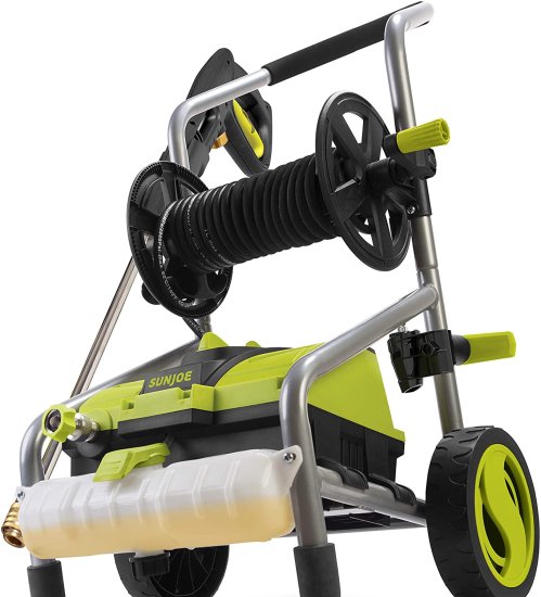 Sun Joe SPX4001-PRO 2030 MAX PSI 1.76 GPM 14.5 Amp Electric Pressure Washer and Hose Reel, Green_1