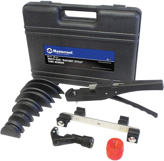 Mastercool (70070) Black Ratcheting Style Tube Bender, Bends: 3/8, 1/2, 5/8, 3/4 and 7/8 O.D. soft tubingの通販は