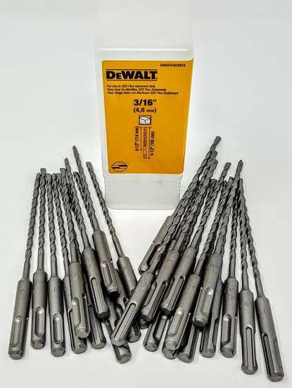 (25-pack) Dewalt デウォルト DWAF5403B25 DWAF5403 3/16" x 6-1/2" SDS Rotary Hammer Bitsの通販は