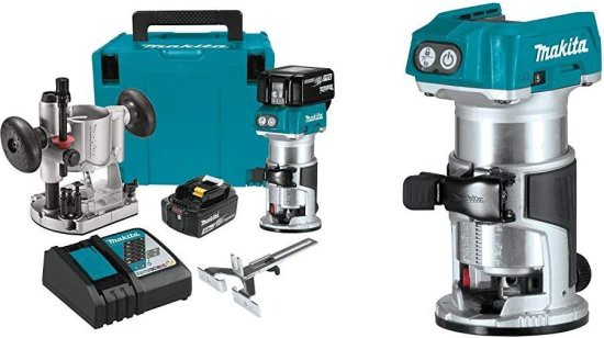 Makita マキタ XTR01T7 18-Volt LXT Lithium-Ion Brushless Cordless Compact Router Kit (5.0Ah) with XTR01Z 18-Volt LXT Lithium-Ion の通販は 67,430円