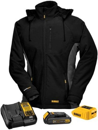 Dewalt デウォルト DCHJ066C1-L 20V/12V MAX Women's Heated Jacket Kit, Black, Large
