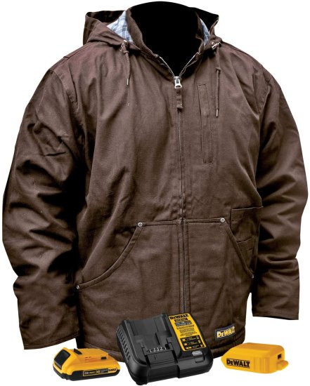 Dewalt デウォルト DCHJ076A Heated Heavy Duty Work Coat Kit with 2.0Ah Battery and Charger - DCHJ076ATD1-M