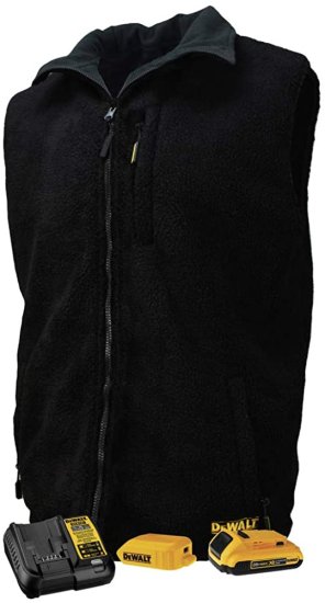 Dewalt デウォルト Unisex Heated Reversible Vest Kitted - Black - Size
