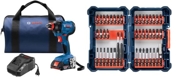 BOSCH ボッシュ GDX18V-1600B12 18V Freak 1/4 In. and 1/2 In. Two-In-One Bit/Socket Impact Driver KitwithBOSCH ボッシュ 44 Piece Impact Tough Screの通販は 34,400円