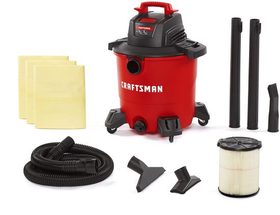 CRAFTSMAN CMXEVBE17590 9 Gallon 4.25 Peak HP Wet/Dry Vac, Portable Shop Vacuum with Attachments and Additional Dust Collection Bの通販は