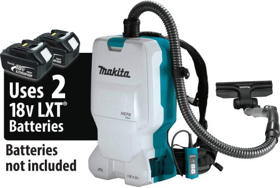 Makita マキタ XCV17Z 18V X2 LXT? Lithium-Ion (36V) Brushless Cordless 1.6 Gallon HEPA Filter Backpack Dry Vacuum Tool Only