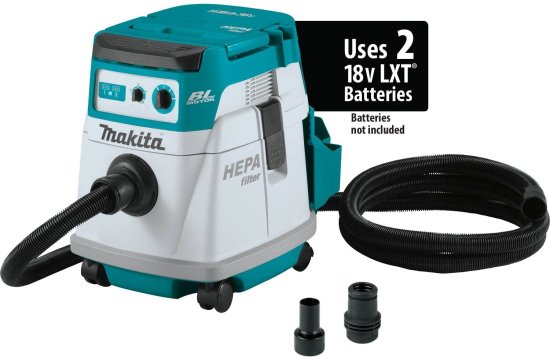 Makita マキタ XCV24ZX 36V (18V X2) LXT? Brushless 4 Gallon HEPA Filter Dry Dust Extractor, Tool Only