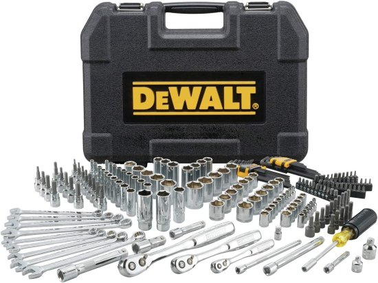 Dewalt デウォルト Drive Socket Set for Mechanics, 200-Piece, 1/4" &amp; 3/8" &amp; 1/2" Drive, MM/SAE (DWMT75000)