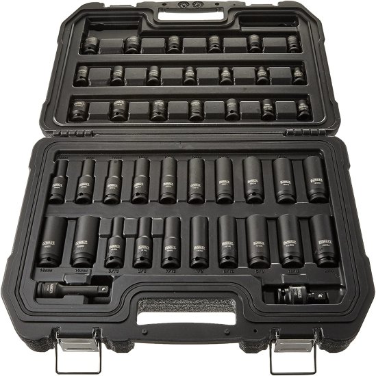 Dewalt デウォルト Impact Socket Set, Combination, SAE/MM, 3/8-Inch Drive, 42-Piece (DWMT19248)の通販は