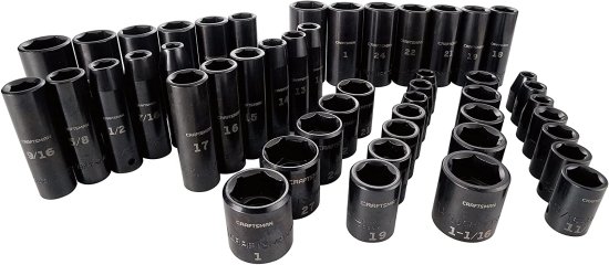 CRAFTSMAN Deep Impact Socket Set, SAE, 1/2-Inch, 48-Piece (916548)
