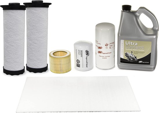 47735276001 Ingersoll-Rand OEM Maintenance Kit for UP6 5-7.5HP Compressor (TAS Gauge replacement indicator) with Ultra Coolant Lubricant