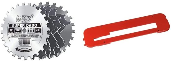 Freud 8" x 24T Super Dado Sets (SD508) &amp; BOSCH ボッシュ TS1007 Dado Insert