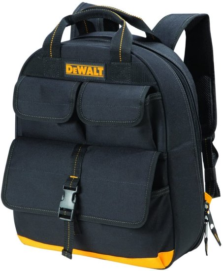 Custom Leathercraft Dewalt デウォルト DGC530 USB Charging Tool Backpack, Black/Yellow