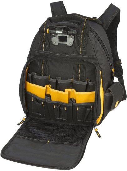 Dewalt デウォルト DGL523 Lighted Tool Backpack Bag, 57-Pockets_5