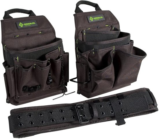 Greenlee 0158-16 POUCH/BELT COMBO 3PC , Black