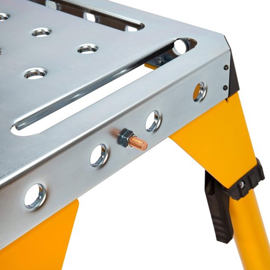 Dewalt デウォルト Adjustable Height Portable Steel Welding Table and Work Bench, 18 x 46-inch Tabletop, Folding Legs, Carrying Handle, and Cord_4