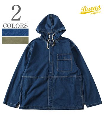 BARNS バーンズ デッキパーカー|シャツジャケット『Seafarer Hood Jacket』【アメカジ・ワーク】BH241002