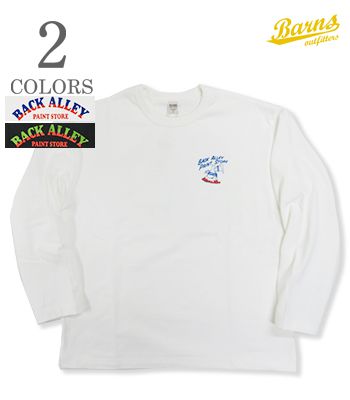 BARNS バーンズ 長袖|ヘビーウェイト天竺|プリントロンTEE『90s Heavy Weight L/S T-Shirt PAINT STORE』【アメカジ・カレッジ】BR-24404 の通販はTシャツ