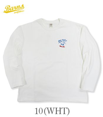 BARNS バーンズ 長袖|ヘビーウェイト天竺|プリントロンTEE『90s Heavy Weight L/S T-Shirt PAINT STORE』【アメカジ・カレッジ】BR-24404 の通販は