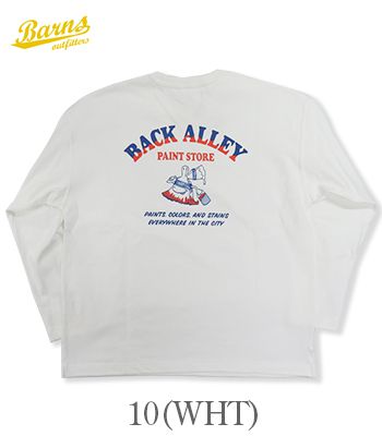 BARNS バーンズ 長袖|ヘビーウェイト天竺|プリントロンTEE『90s Heavy Weight L/S T-Shirt PAINT STORE』【アメカジ・カレッジ】BR-24404 の通販は