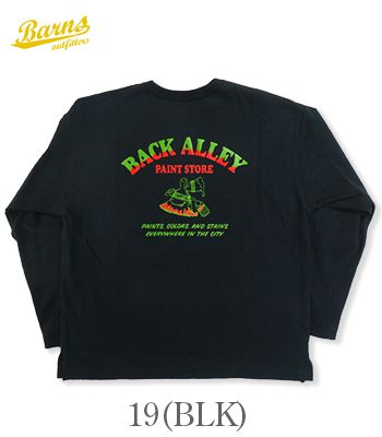 BARNS バーンズ 長袖|ヘビーウェイト天竺|プリントロンTEE『90s Heavy Weight L/S T-Shirt PAINT STORE』【アメカジ・カレッジ】BR-24404 の通販は