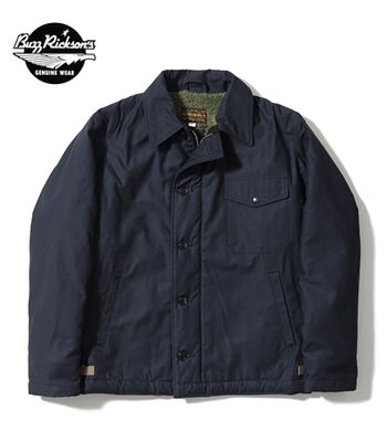 バスリクソンズ シビリアンモデル バックサテン ナイロンボア デッキジャケット BUZZ RICKSONS Type A-2 DECK JACKET CIVILIAN MODEL BR14957の通販は