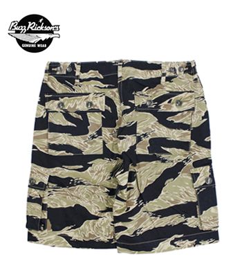バスリクソンズ コットンツイル タイガーストライプ カーゴショーツ BUZZ RICKSONS GOLD TIGER PATTERNS SHORTS BR51904_1