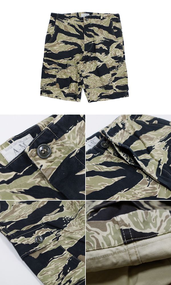 バスリクソンズ コットンツイル タイガーストライプ カーゴショーツ BUZZ RICKSONS GOLD TIGER PATTERNS SHORTS BR51904_4