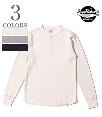 BUZZ RICKSONS バズリクソンズ 長袖|ワッフル|ヘンリーネック|Tシャツ『THERMAL HENLEY NECK T-SHIRT』【アメカジ・ミリタリー】BR68130