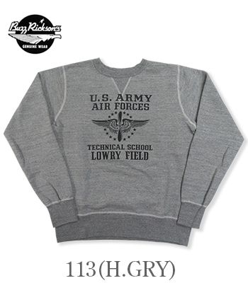 BUZZ RICKSONS バズリクソンズ 丸胴|セットインクルーネックスウェット『U.S. ARMY AIR FORCES SET-IN CREW SWEAT』【アメカジ・ミリタリー】BR69450_1