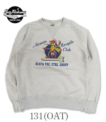 BUZZ RICKSONS バズリクソンズ 丸胴|セットインクルーネックスウェット『AIRMENS MOSQUITO CLUB SET-IN CREW NECK SWEAT』【アメカジ・ミリタリー】BR69632_2