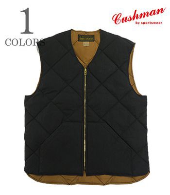 CUSHMAN クッシュマン ロクヨンクロス|ダウンベスト『C/N CLOTH DOWN VEST』【アメカジ・アウトドア】21381