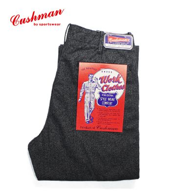 クッシュマン チノ ミリタリートラウザース CUSHMAN BLACK CHAMBRAY TROUSERS TIGHT STRAIGHT 22097