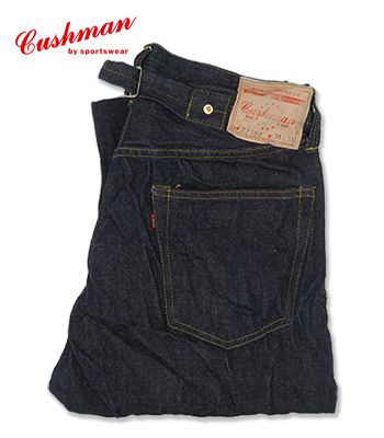 CUSHMAN クッシュマン Special Sewing Jeans|ワンウォッシュ『13.5oz. XX DENIM WAIST OVERALLS 1937MODEL』【アメカジ・ワーク】22192