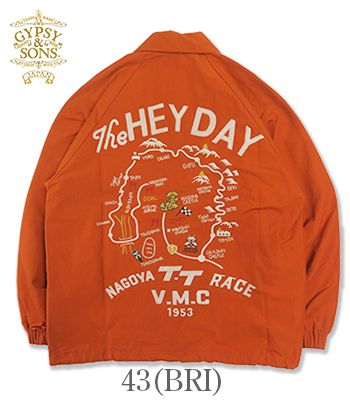 GYPSY＆SONS ジプシーアンドサンズ ロクヨンクロス|コーチジャケット『HEY DAY 60/40 COACH JACKET』【アメカジ・モーターサイクル】GS2449912_4