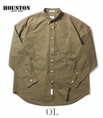 HOUSTON ヒューストン 長袖|オックスフォード|ボタンダウンシャツ
