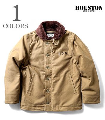 HOUSTON ヒューストン ヘビーピケ|コードクロス|デッキジャケット|アルパカ混『ALPACA N-1 DECK JACKET』【アメカジ・ミリタリー】51131