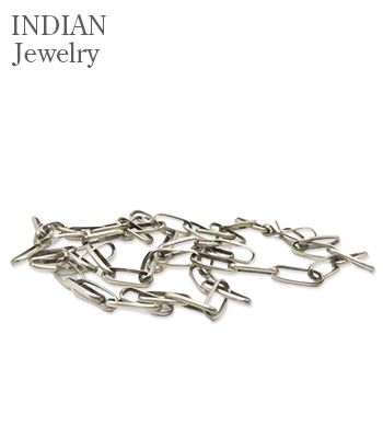 ナバホチェーン INDIAN JEWELRY ナバホ族|ハンドメイド|シルバーチェーン|61cm