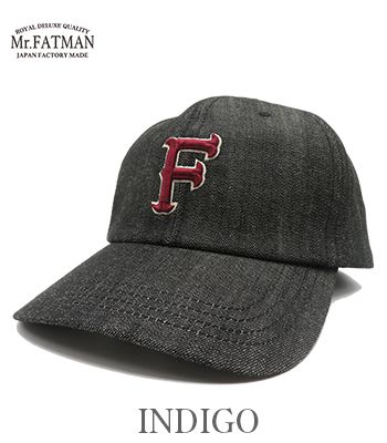 Mr. FATMAN ミスターファットマン T/Cツイル|デニム|ベースボールキャップ|ストラップバック『F BASEBALL CAP』【アメカジ・ワーク】5252002_3