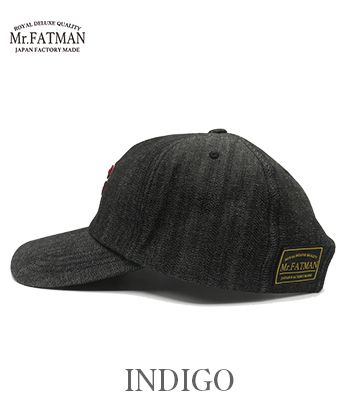 Mr. FATMAN ミスターファットマン T/Cツイル|デニム|ベースボールキャップ|ストラップバック『F BASEBALL CAP』【アメカジ・ワーク】5252002_4
