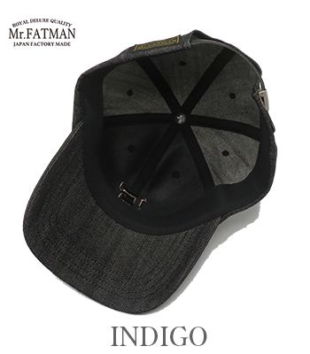 Mr. FATMAN ミスターファットマン T/Cツイル|デニム|ベースボールキャップ|ストラップバック『F BASEBALL CAP』【アメカジ・ワーク】5252002_6