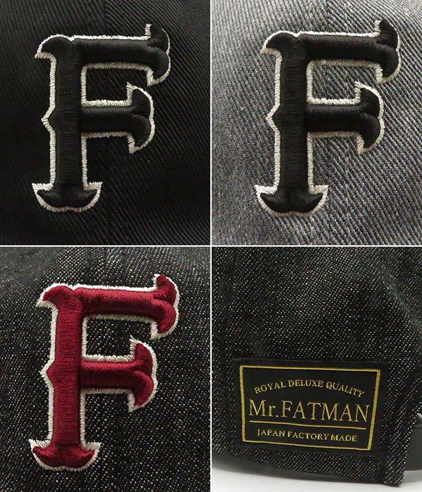 Mr. FATMAN ミスターファットマン T/Cツイル|デニム|ベースボールキャップ|ストラップバック『F BASEBALL CAP』【アメカジ・ワーク】5252002_7