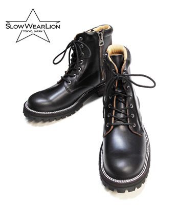 スローウエア ダブルステッチダウン クロムエクセルレザープレーンブーツ SLOW WEAR LION CHROMEXCEL LEATHER PLAIN MID BOOTS OB-8593H-