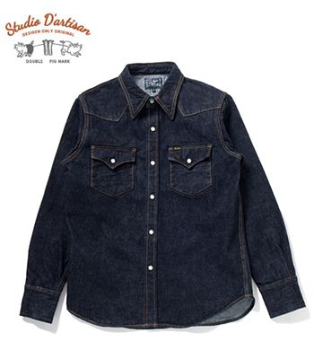 ステュディオダルチザン 長袖 デニム ウエスタンシャツ STUDIO DARTISAN 14oz. DENIM WESTAN SHIRT D5571の通販は 21,001円