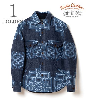 STUDIO DARTISAN ダルチザン 45周年|ウール|アイヌブランケット|シャツジャケット『45th AINU BLANKET SHIRT』【アメカジ・ワーク】SP-106