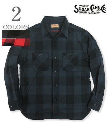 SUGAR CANE シュガーケーン 長袖|ツイル|ネルシャツ『TWILL CHECK WORK SHIRT』【アメカジ・ワーク】SC29357